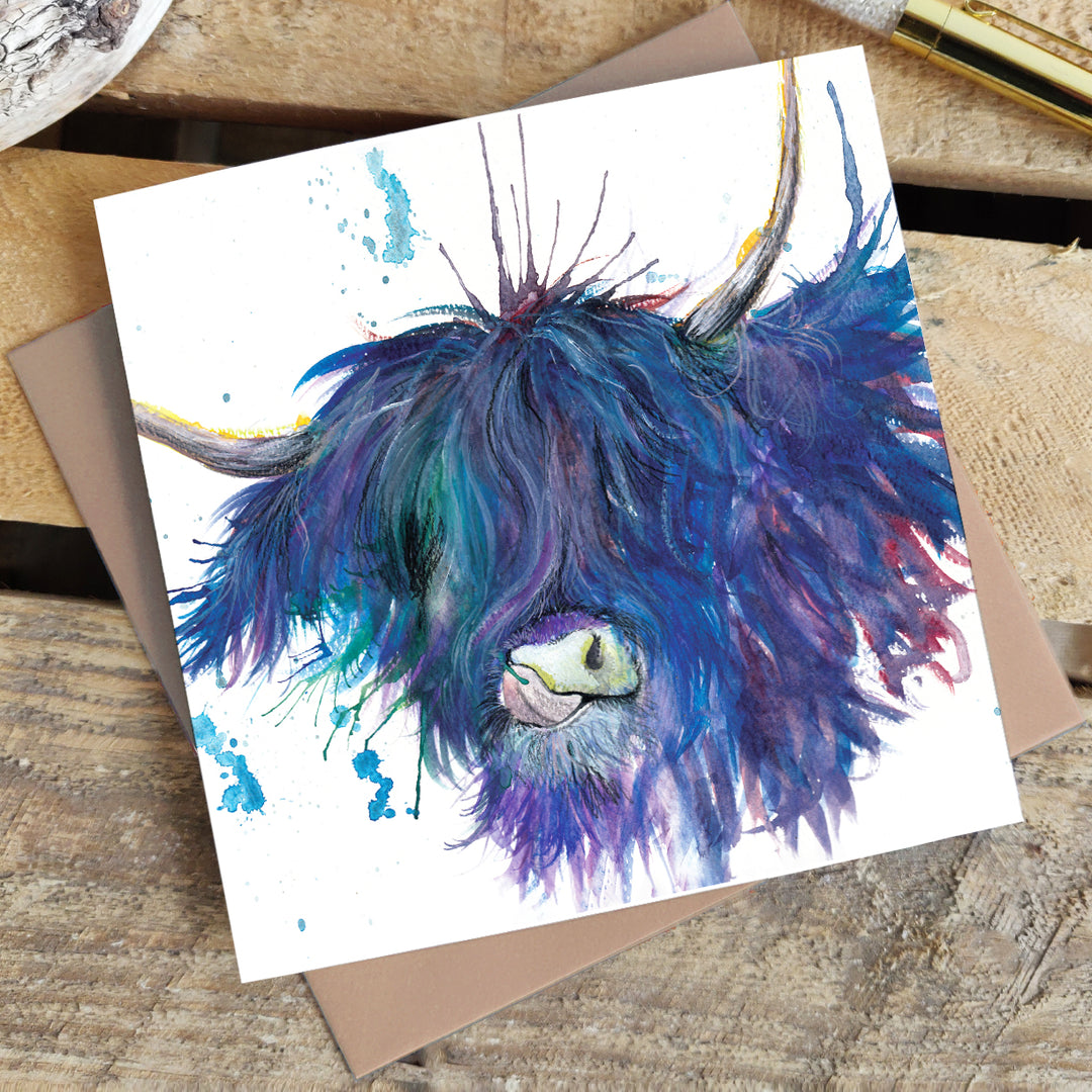 Splatter Highland Cow