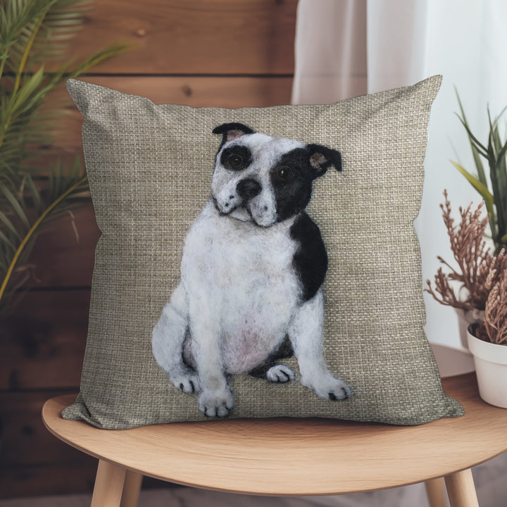 Staffordshire Bull Terrier Black White
