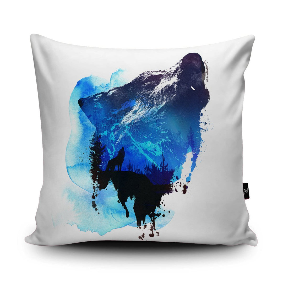 Alone as a Wolf Cushion - Robert Farkas - Wraptious