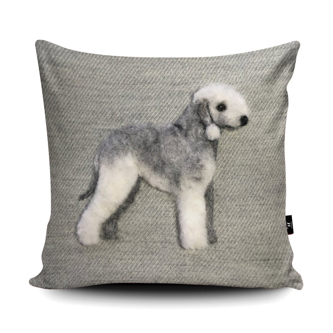 Bedlington Terrier Cushion - Sharon Salt - Wraptious