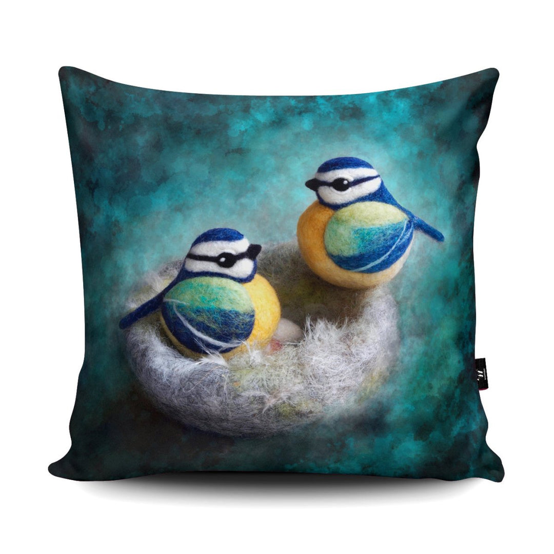 Blue Tit Cushion - The Lady Moth - Wraptious