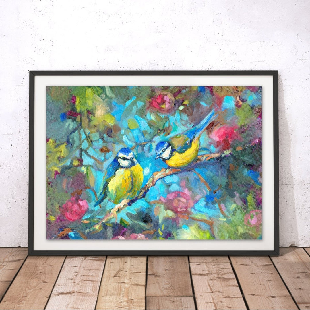 Bluebirds & Blossom Original Print - Sue Gardner - Wraptious