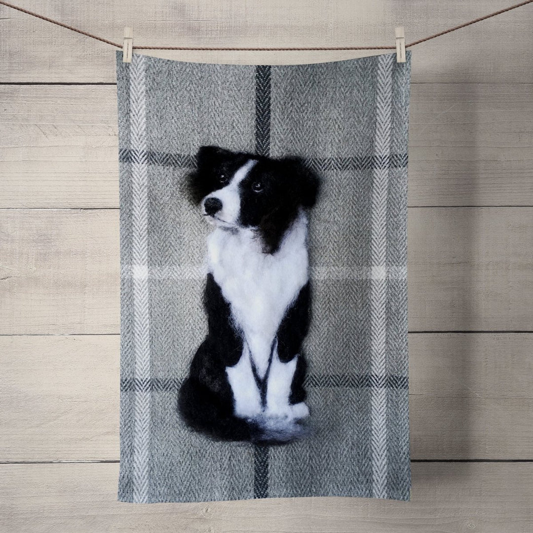 Border Collie Tea Towel - Sharon Salt - Wraptious