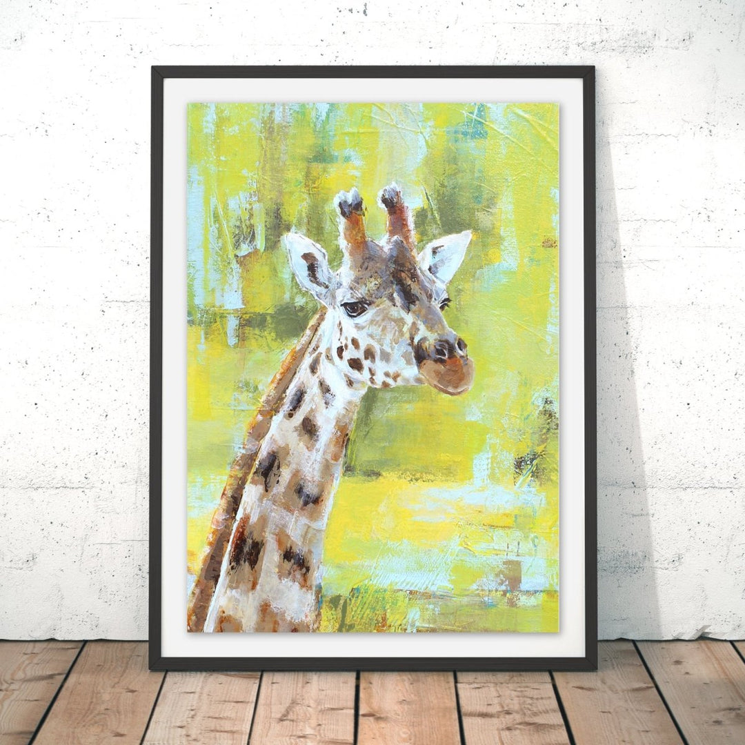 Chester Zoo Giraffe Original Print - Valerie de Rozarieux - Wraptious