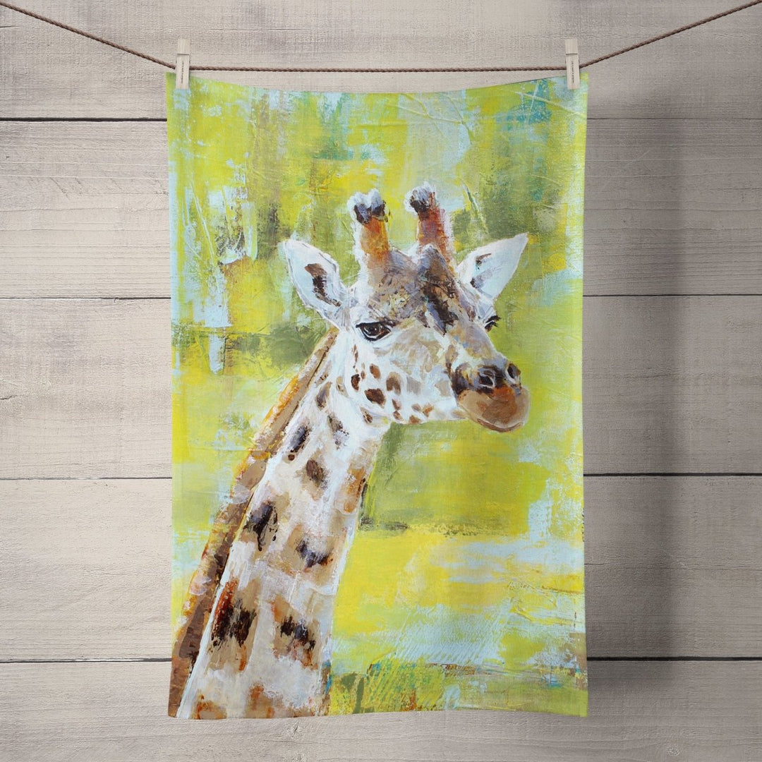Chester Zoo Giraffe Tea Towel - Valerie de Rozarieux - Wraptious