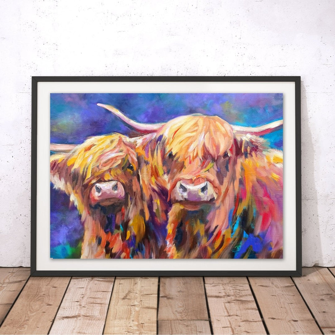Cow Couple Original Print - Sue Gardner - Wraptious