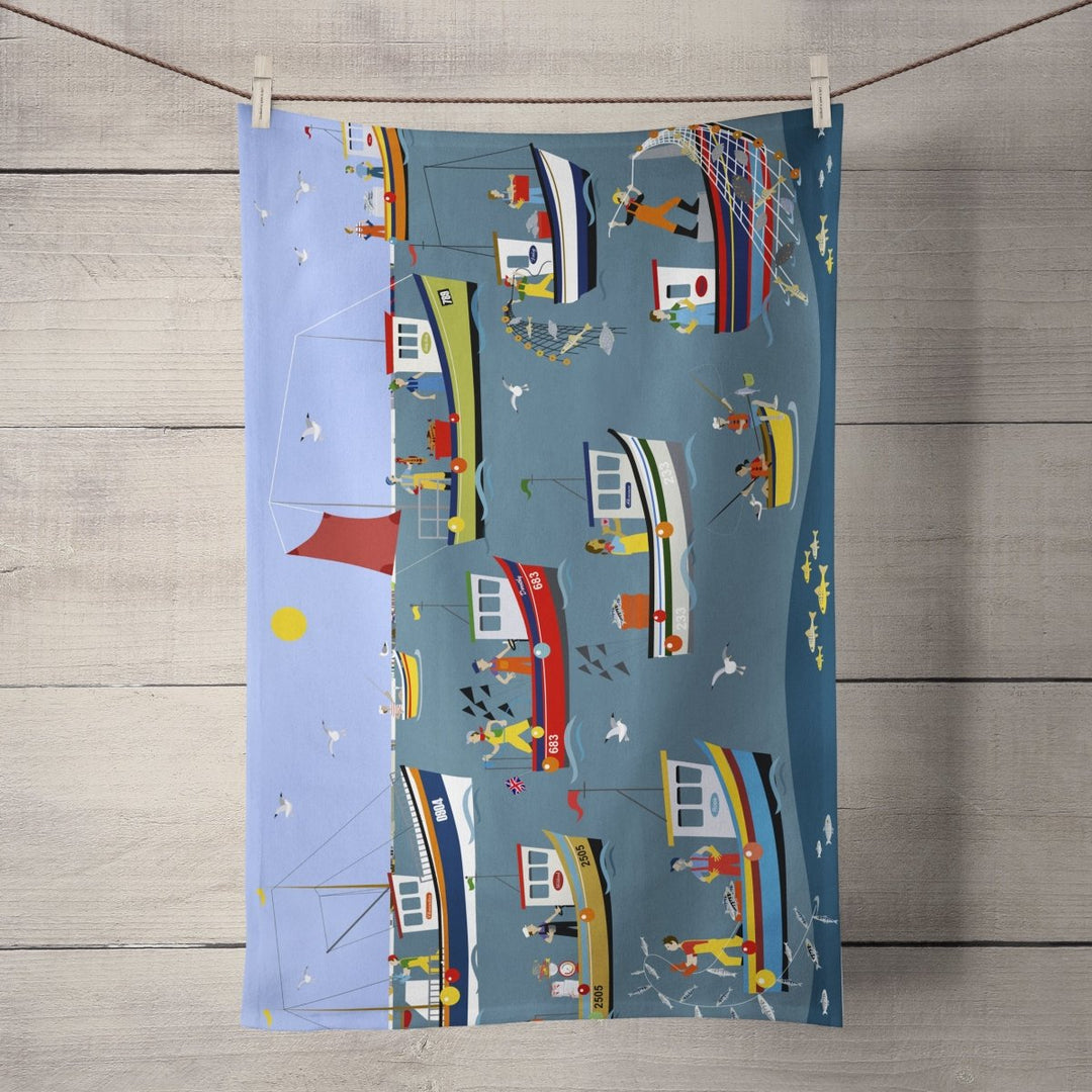 Fishing Fleet Tea Towel - Erica Sturla - Wraptious