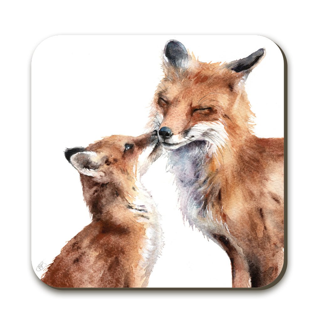 Fox Kiss Coaster - Marie Brown - Wraptious