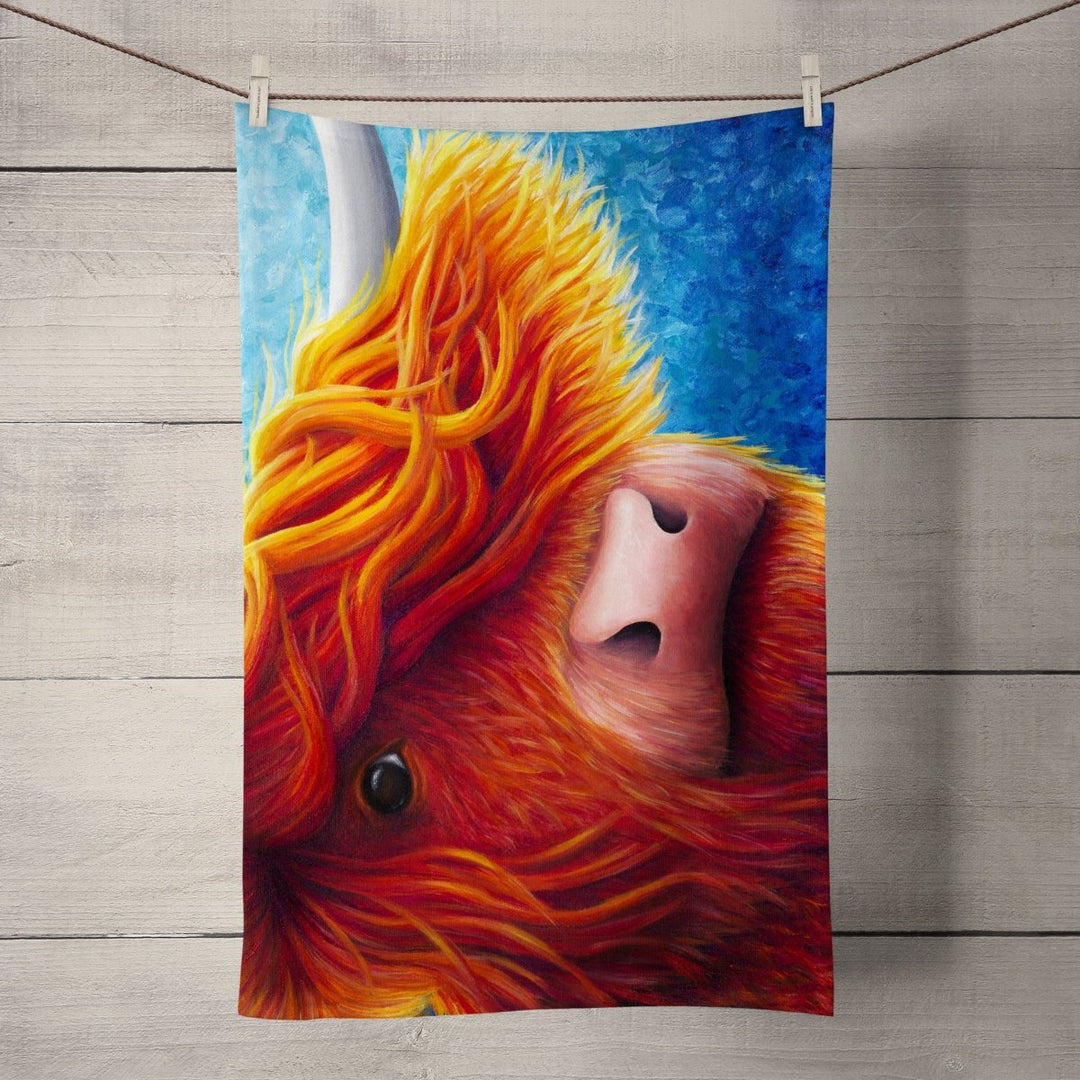 Highland Cow 2 Tea Towel - Rachel Froud - Wraptious