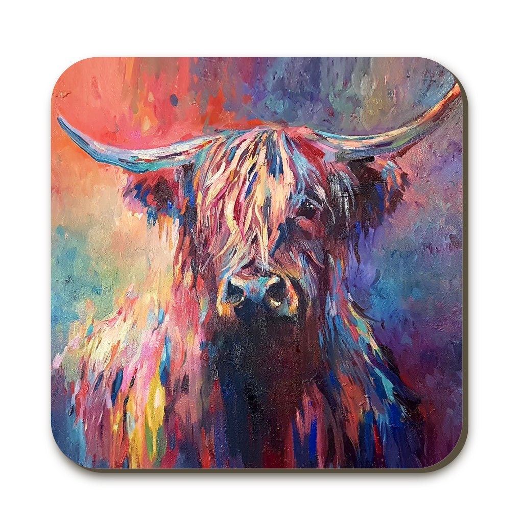Highland Cow Coaster - Sue Gardner - Wraptious