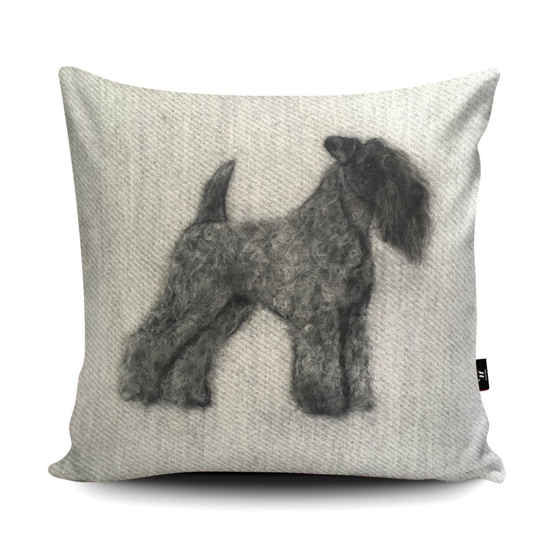 Kerry Blue Terrier Cushion - Sharon Salt - Wraptious