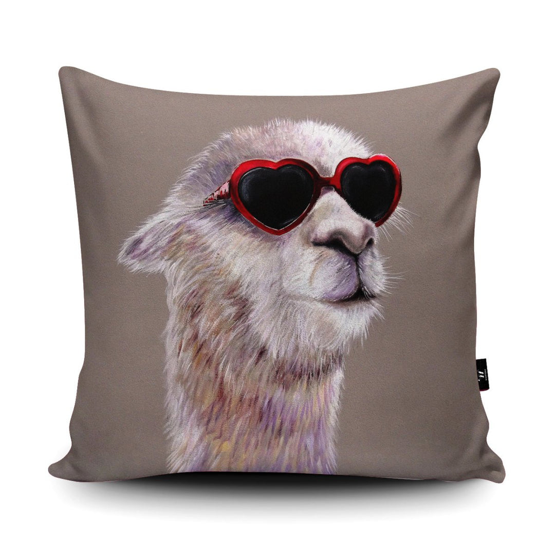 Llama In Love Cushion - Adam Barsby - Wraptious