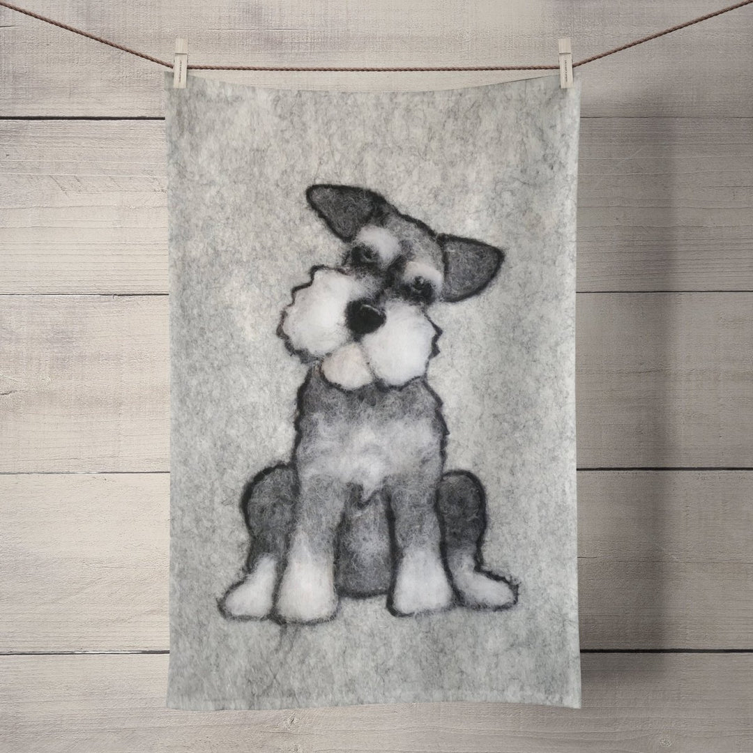 Mini Schnauzer Tea Towel - Sharon Salt - Wraptious