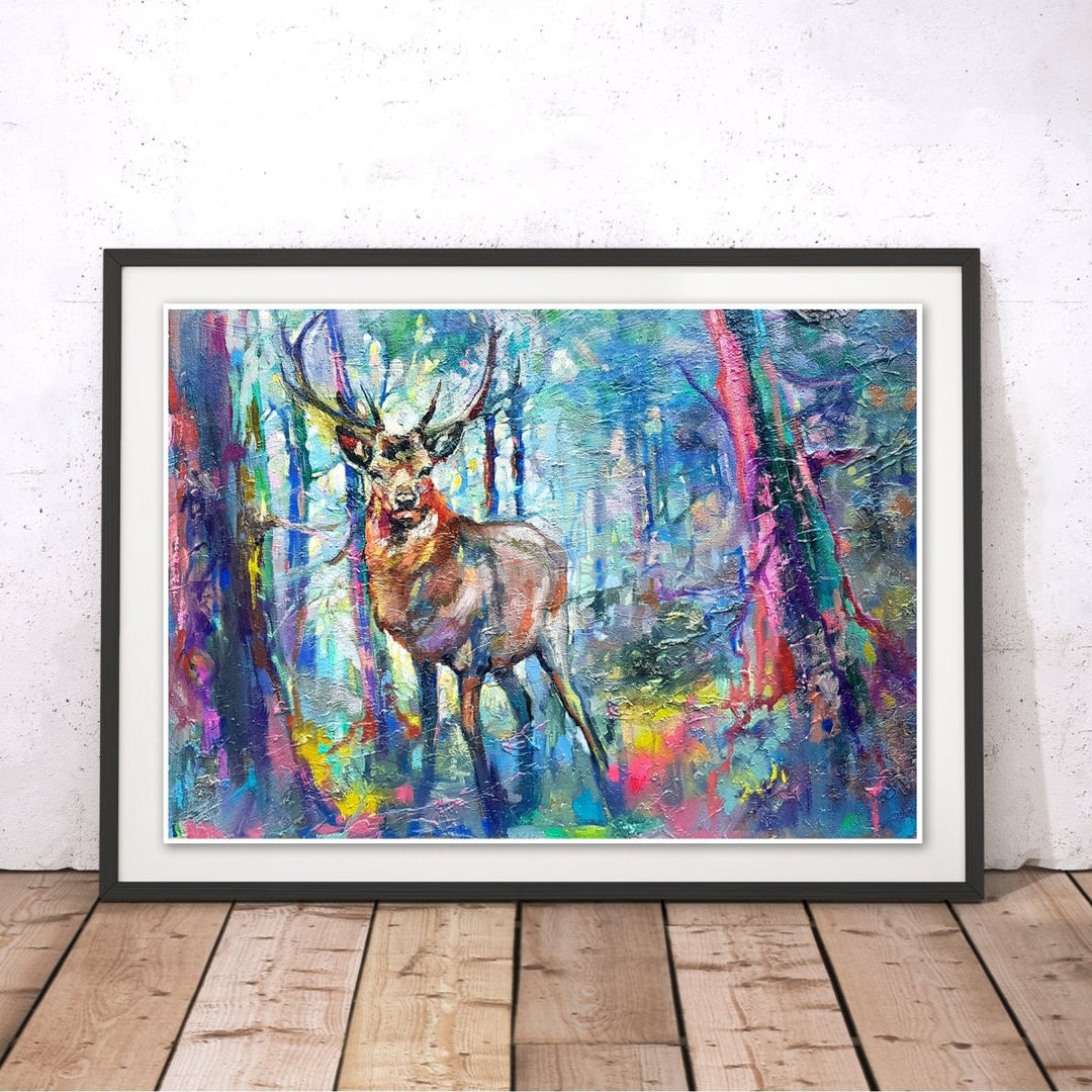 Mystic Stag Original Print - Sue Gardner - Wraptious