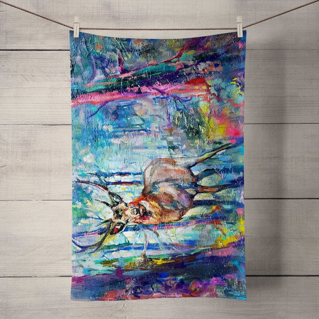 Mystic Stag Tea Towel - Sue Gardner - Wraptious