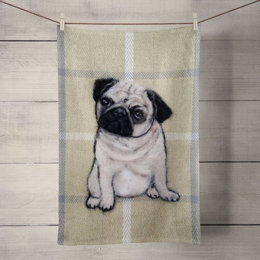 Pug Tea Towel - Sharon Salt - Wraptious