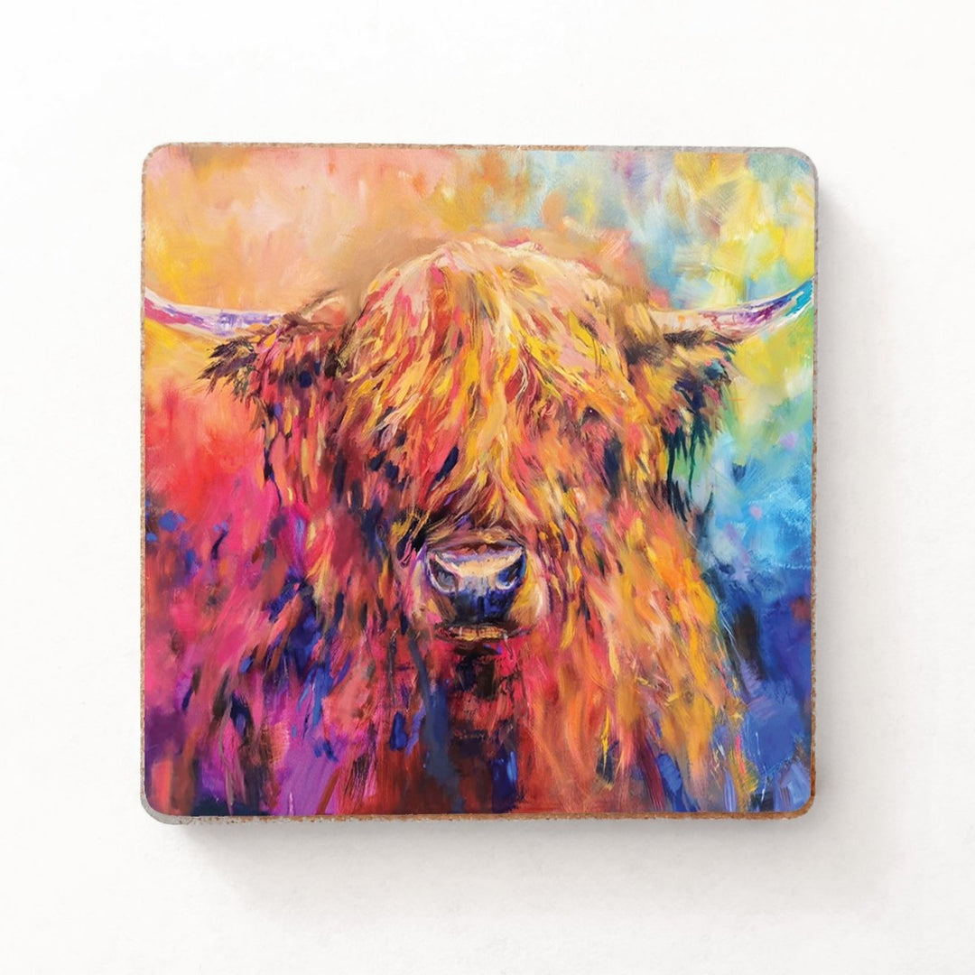Rainbow Cow Magnet - Sue Gardner - Wraptious