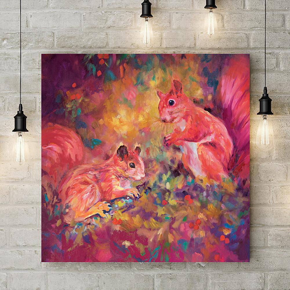 Red Squirrels Deluxe Canvas - Sue Gardner - Wraptious