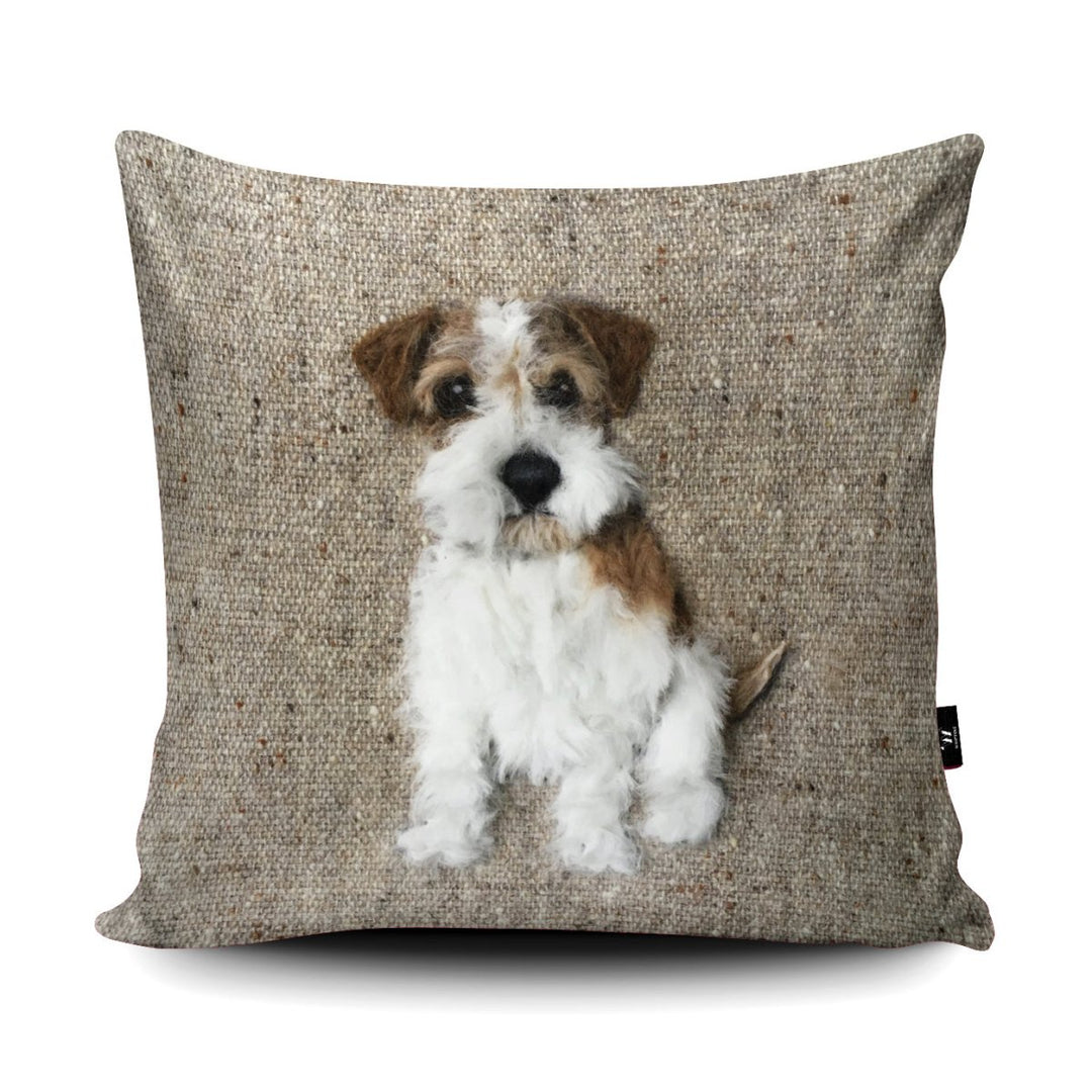 Rough Haired Jack Russell Cushion - Sharon Salt - Wraptious