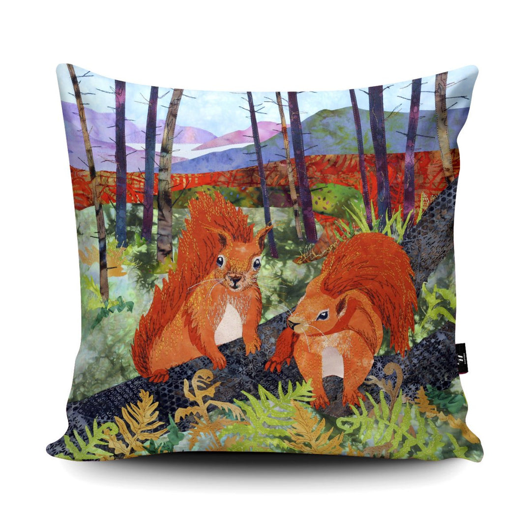 Scots Squirrels Cushion - Kate Findlay - Wraptious