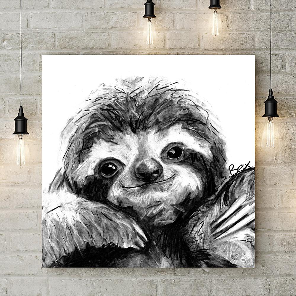 Sloth Deluxe Canvas - Bex Williams - Wraptious