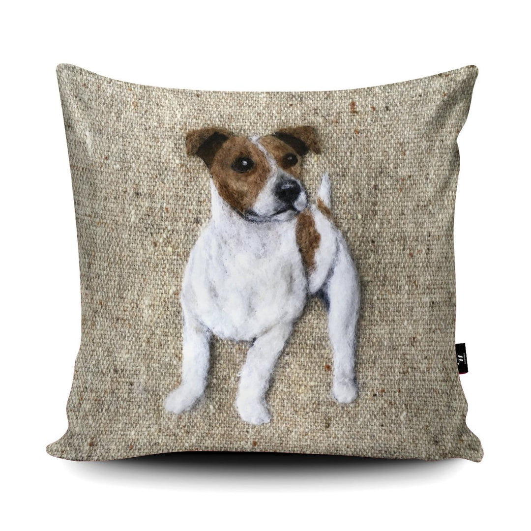Smooth Haired Jack Russell Cushion - Sharon Salt - Wraptious