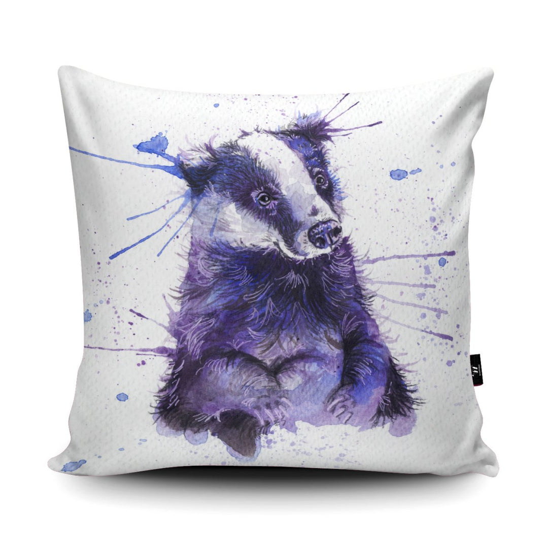 Splatter Badger Cushion - Katherine Williams - Wraptious