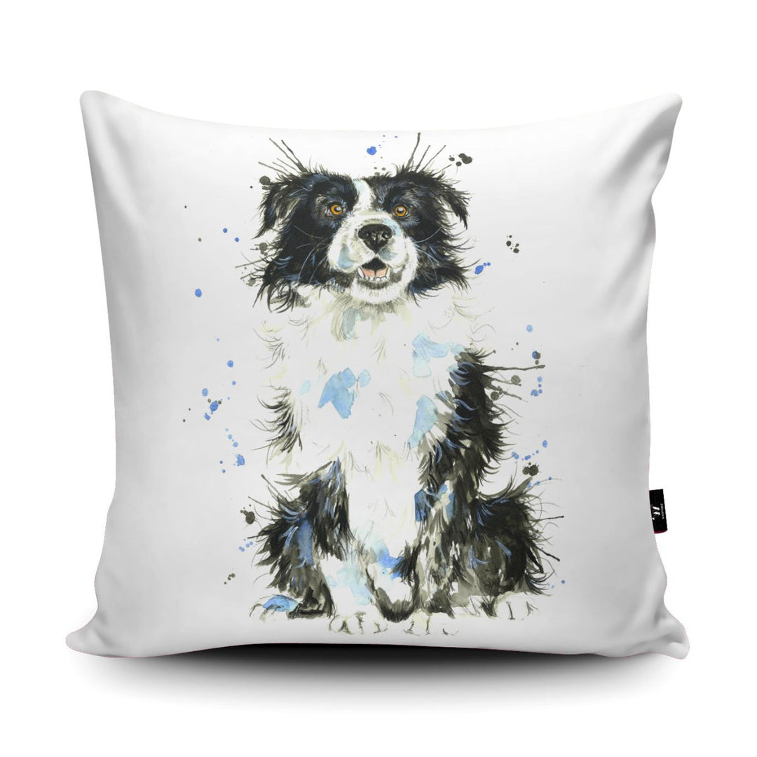 Splatter Border Collie Cushion - Katherine Williams - Wraptious