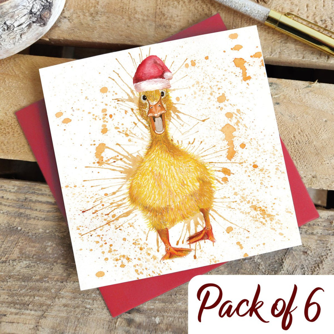 Splatter Christmas Duck Christmas Card Pack - Katherine Williams - Wraptious