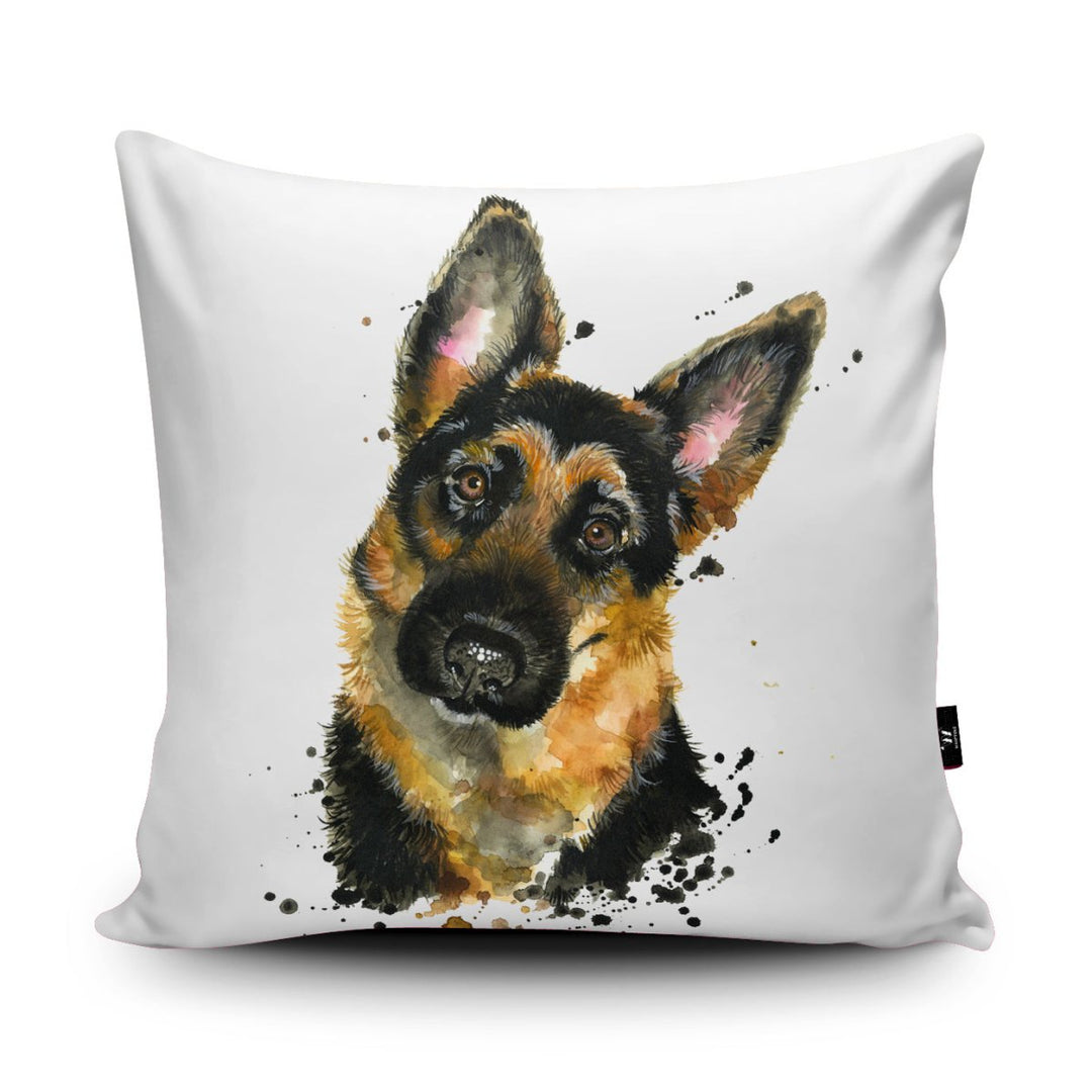 Splatter German Shepherd Cushion - Katherine Williams - Wraptious