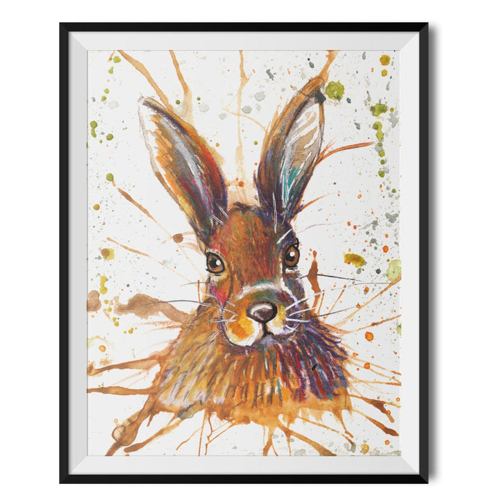 Splatter Hare Original Print - Katherine Williams - Wraptious