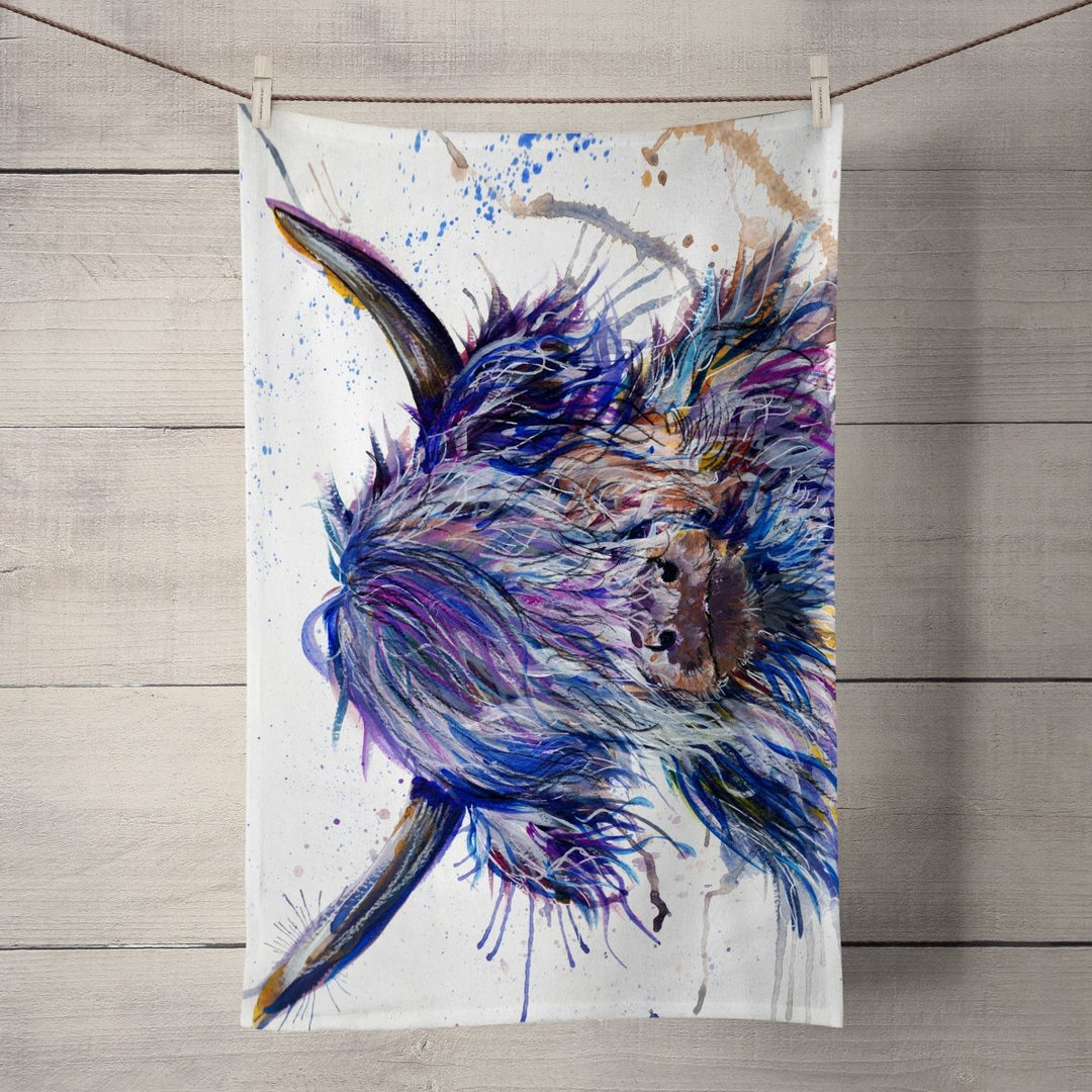 Splatter Scruffy Coo Tea Towel - Katherine Williams - Wraptious