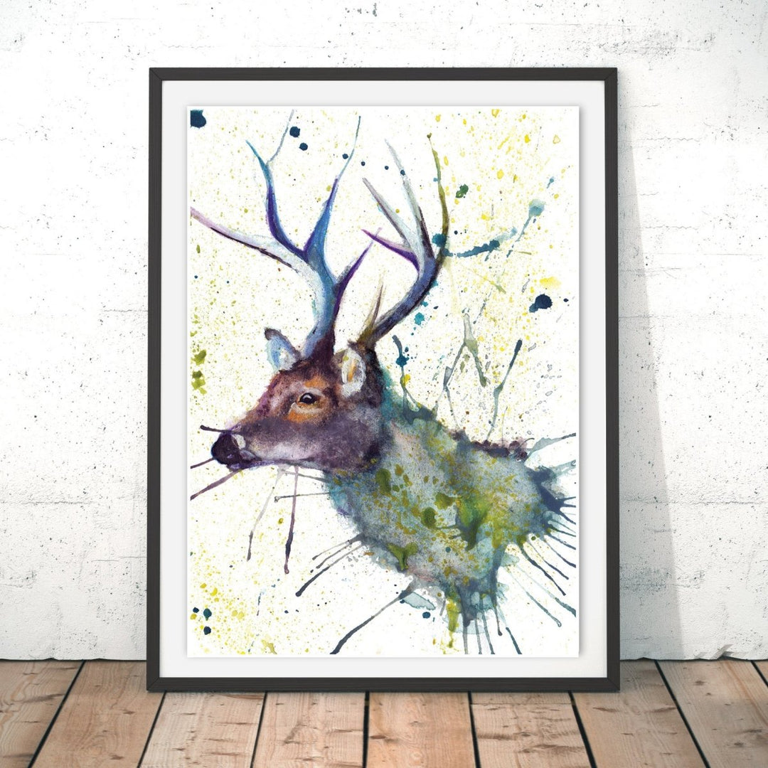 Splatter Stag Original Print - Katherine Williams - Wraptious