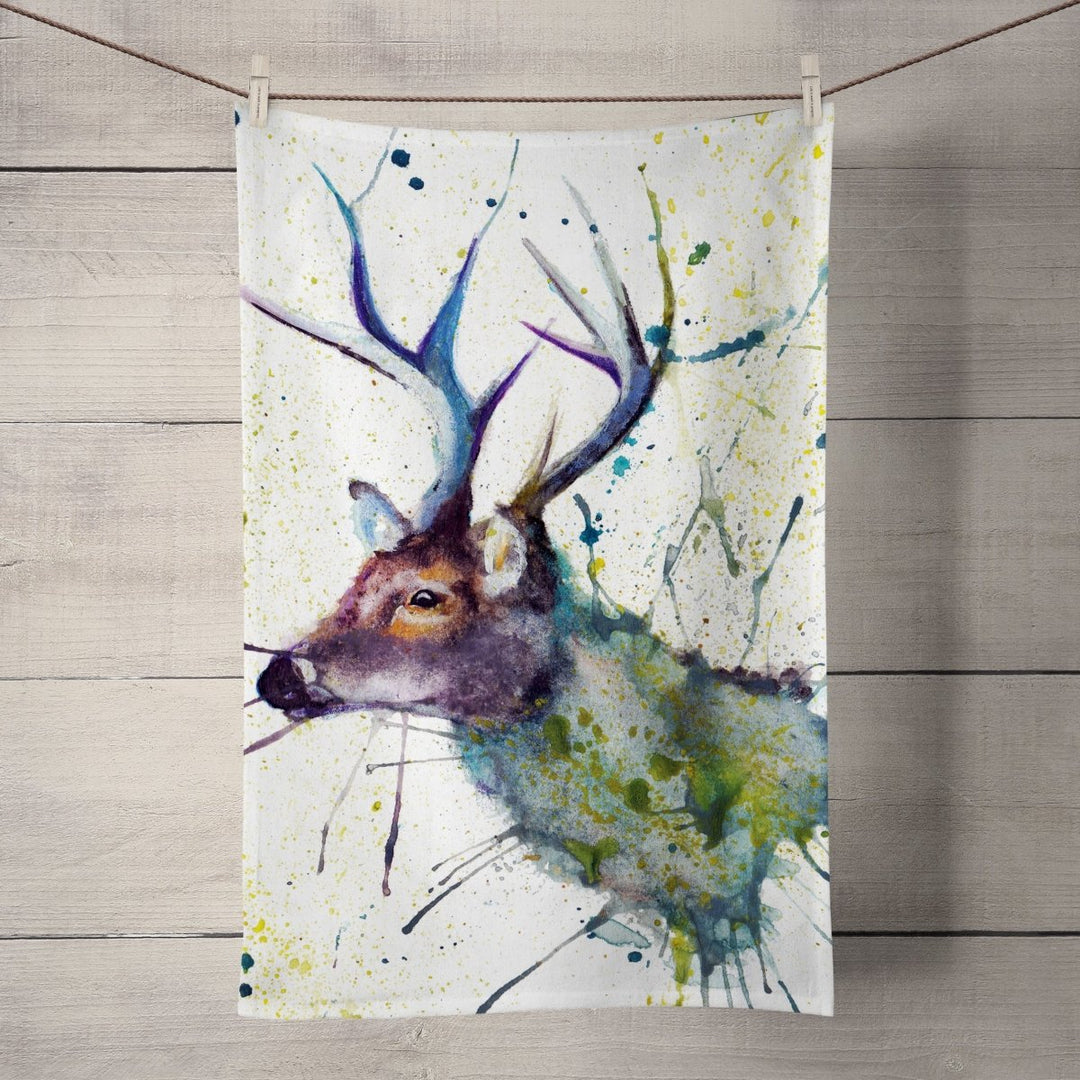 Splatter Stag Tea Towel - Katherine Williams - Wraptious