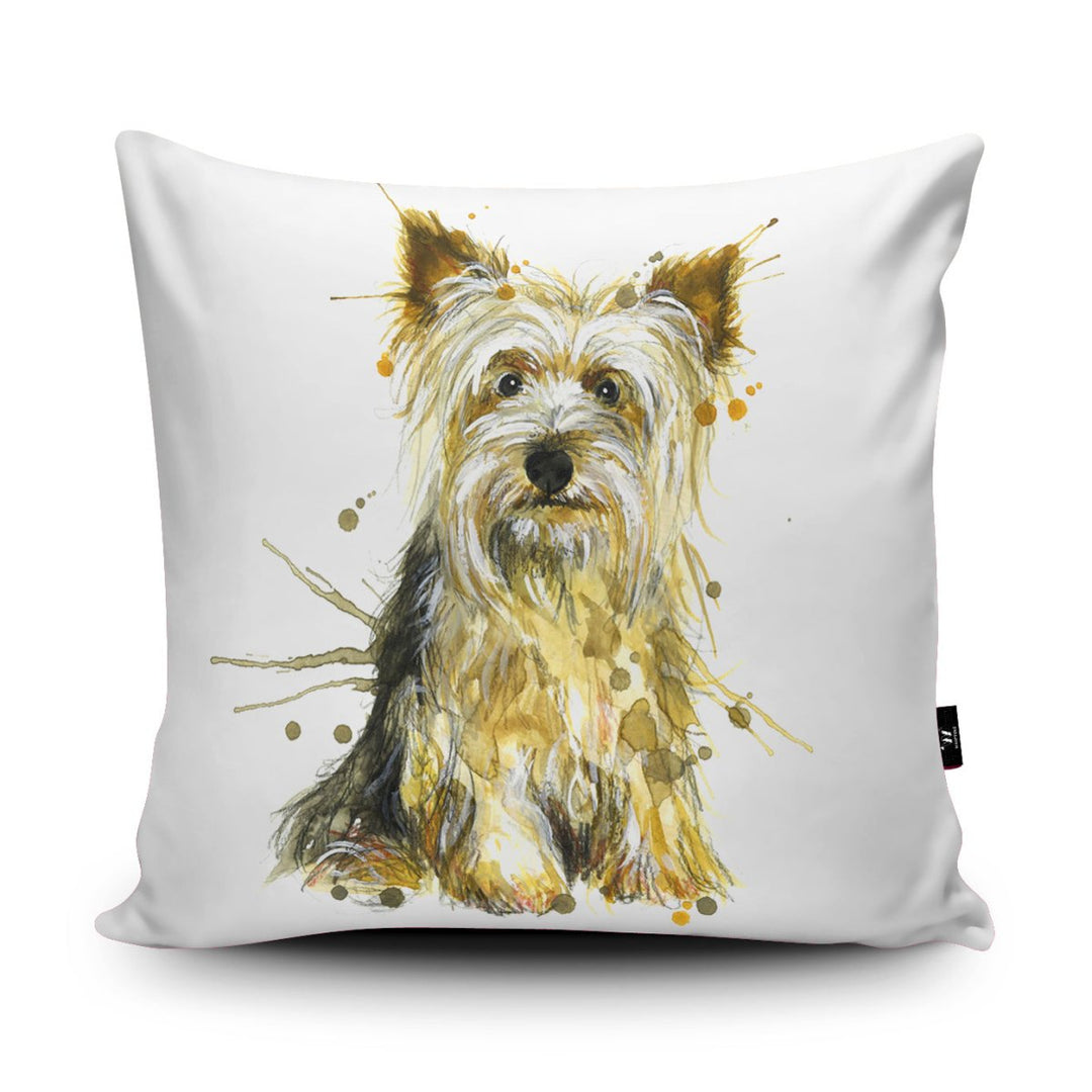Splatter Yorkshire Terrier Cushion - Katherine Williams - Wraptious