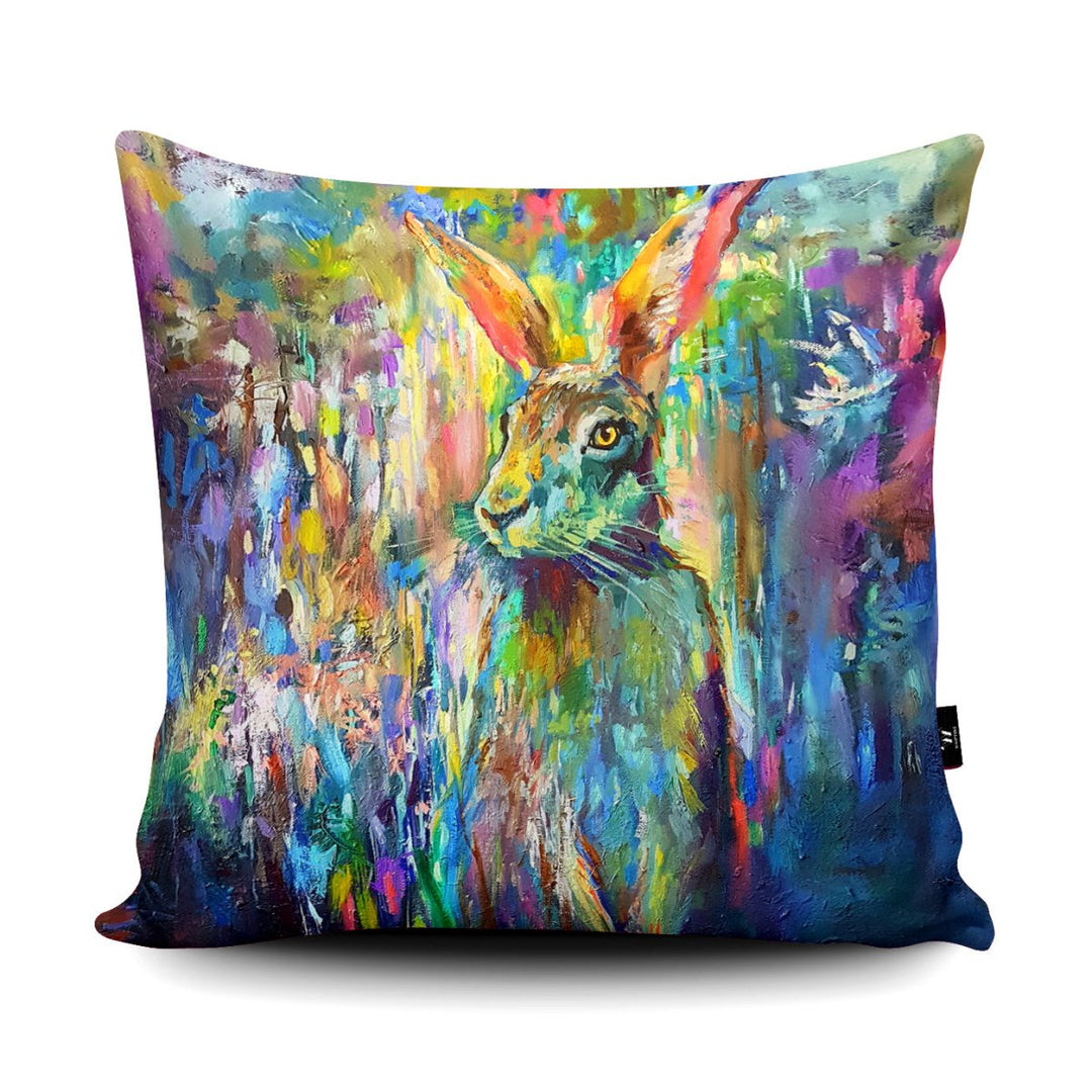 Woodland Hare Cushion - Sue Gardner - Wraptious