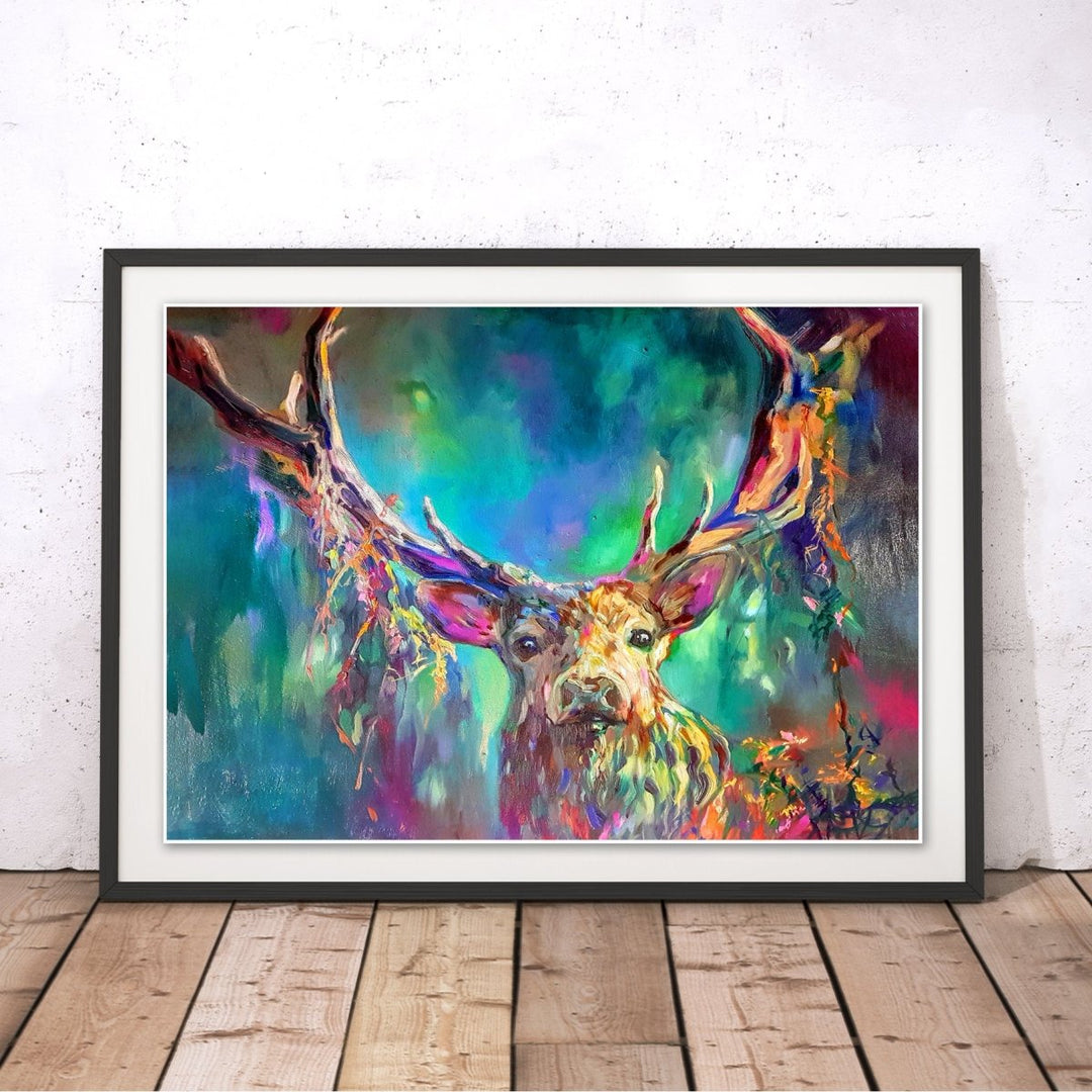 Woodland Stag Original Print - Sue Gardner - Wraptious