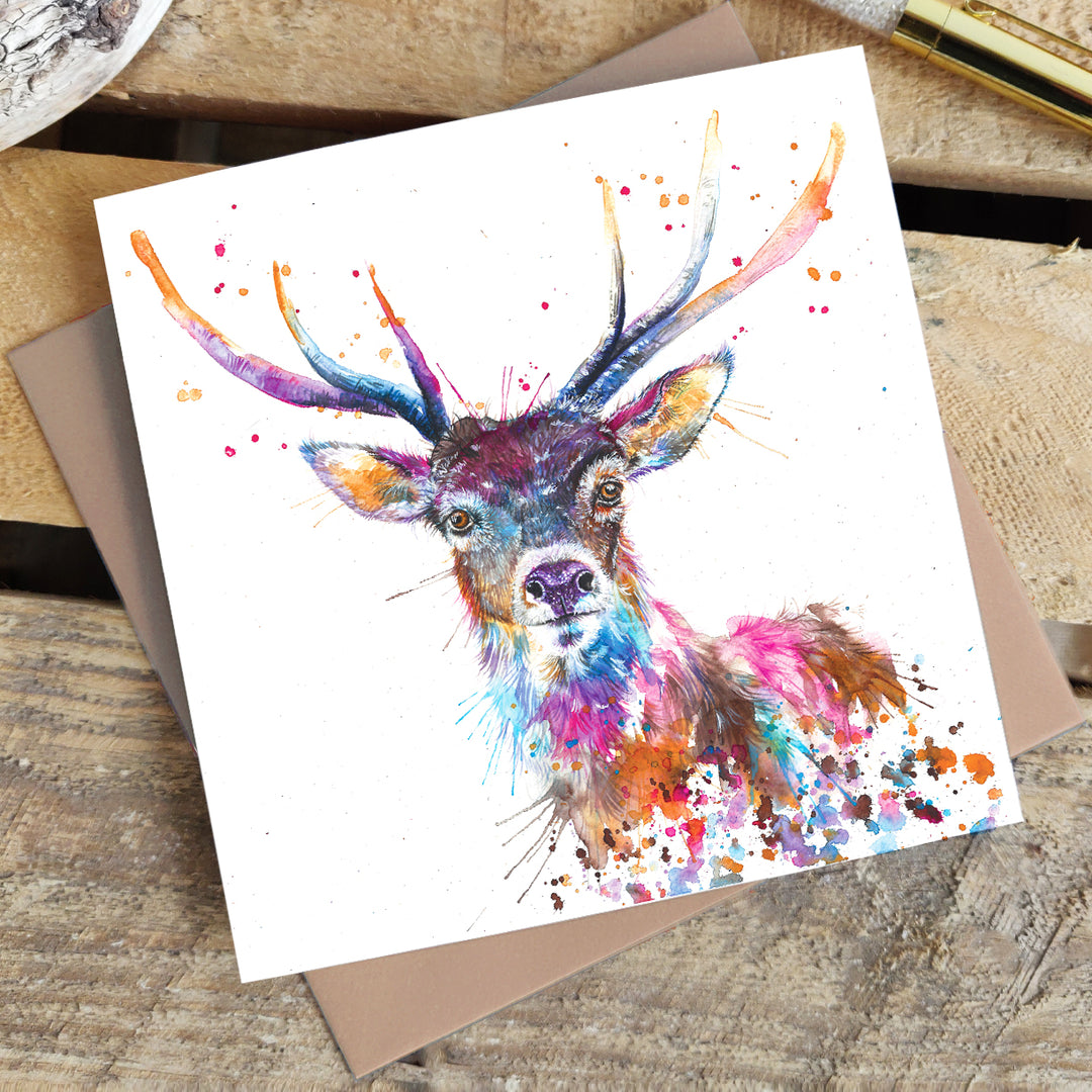 Splatter Rainbow Stag