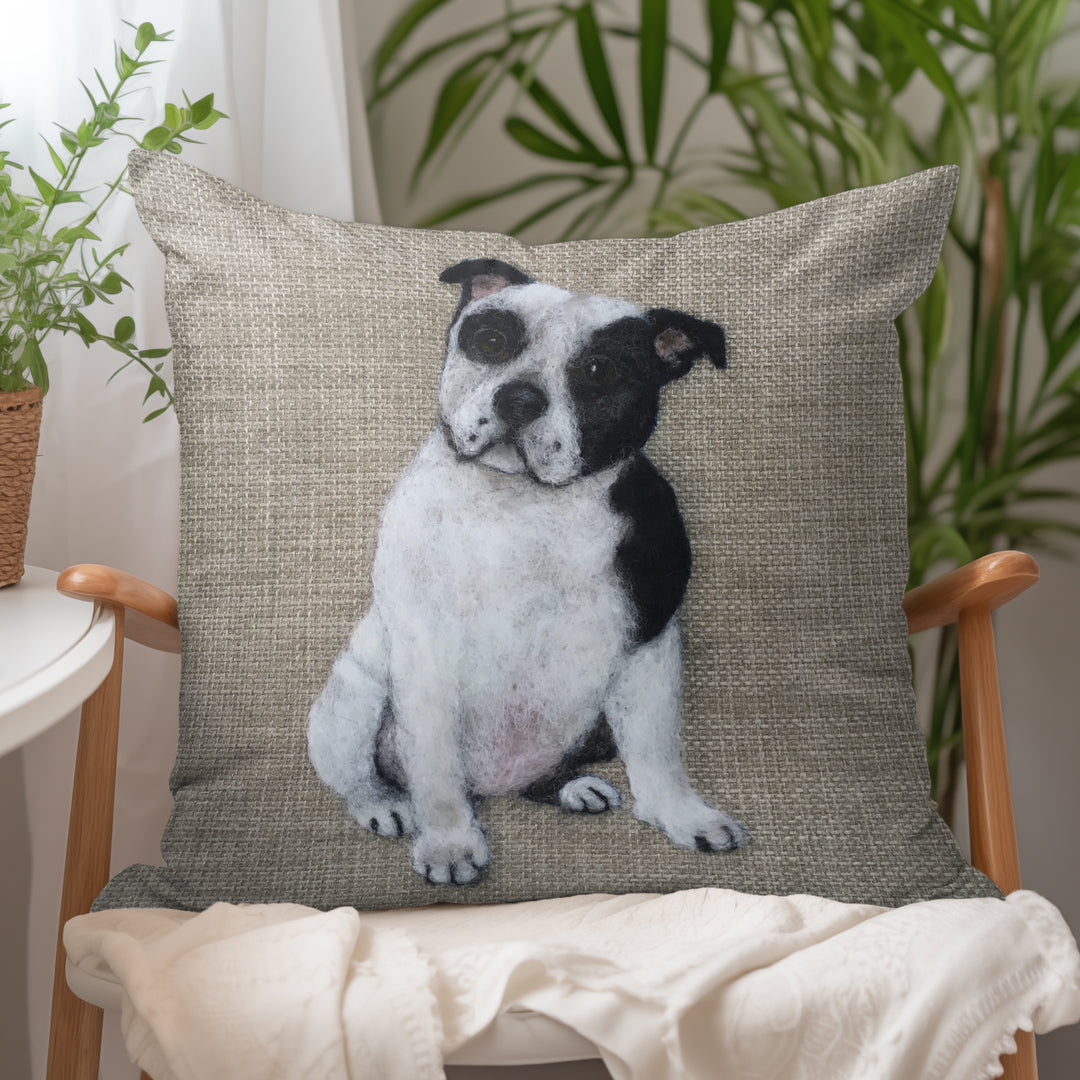 Staffordshire Bull Terrier Black White