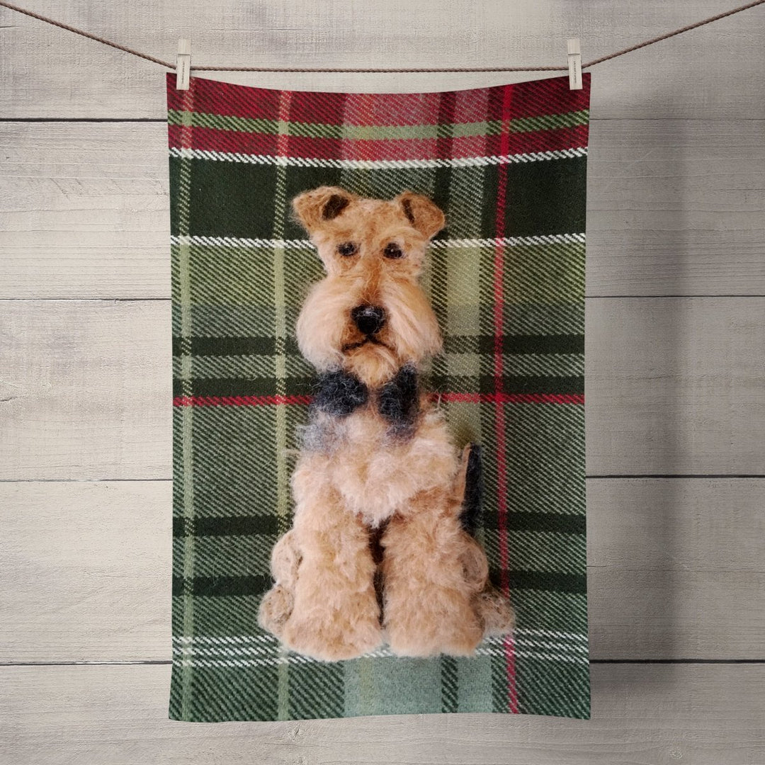 Airedale Terrier Tea Towel - Sharon Salt - Wraptious