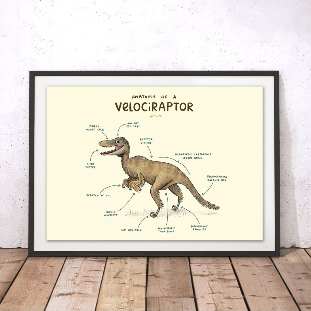 Anatomy of a Velociraptor Original Print - Sophie Corrigan - Wraptious