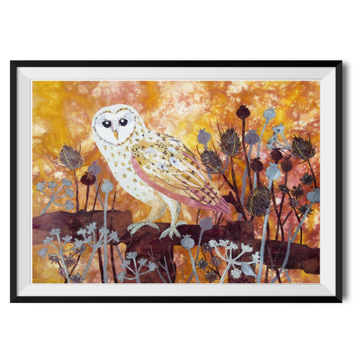 Autumn Barn Owl Original Print - Kate Findlay - Wraptious