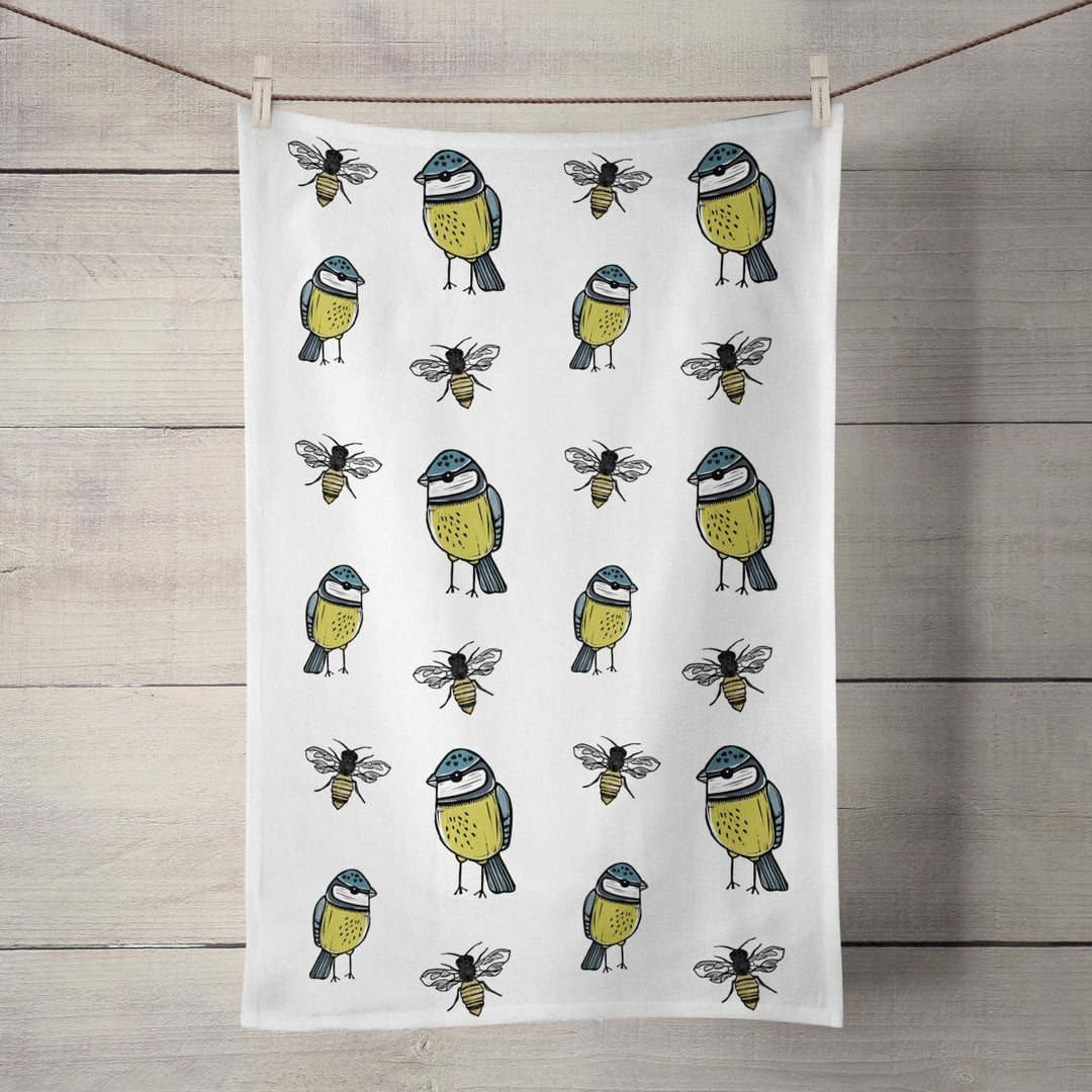 Birds and the Bees Tea Towel - Bells Scambler - Wraptious