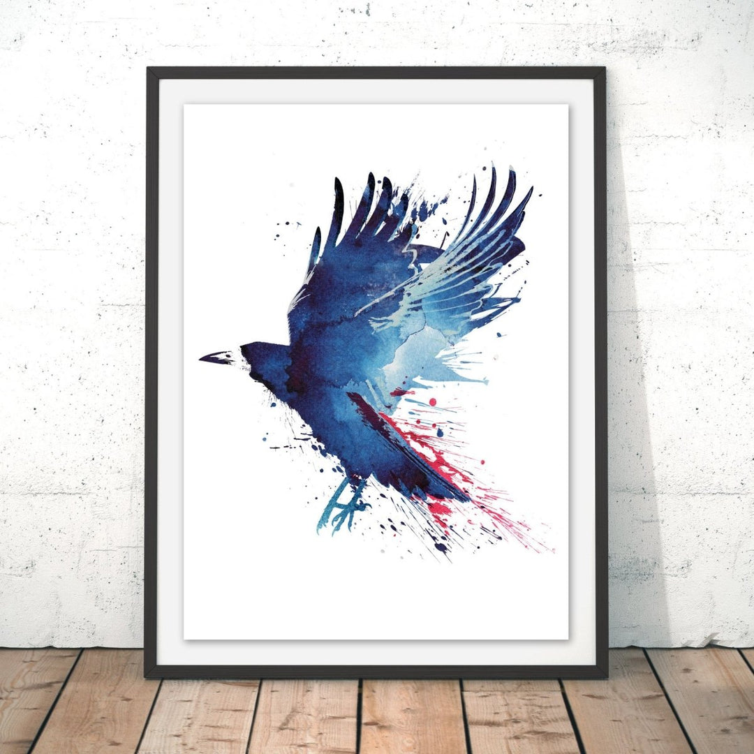 Bloody Crow Original Print - Robert Farkas - Wraptious