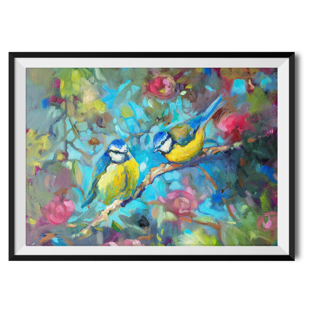 Bluebirds & Blossom Original Print - Sue Gardner - Wraptious