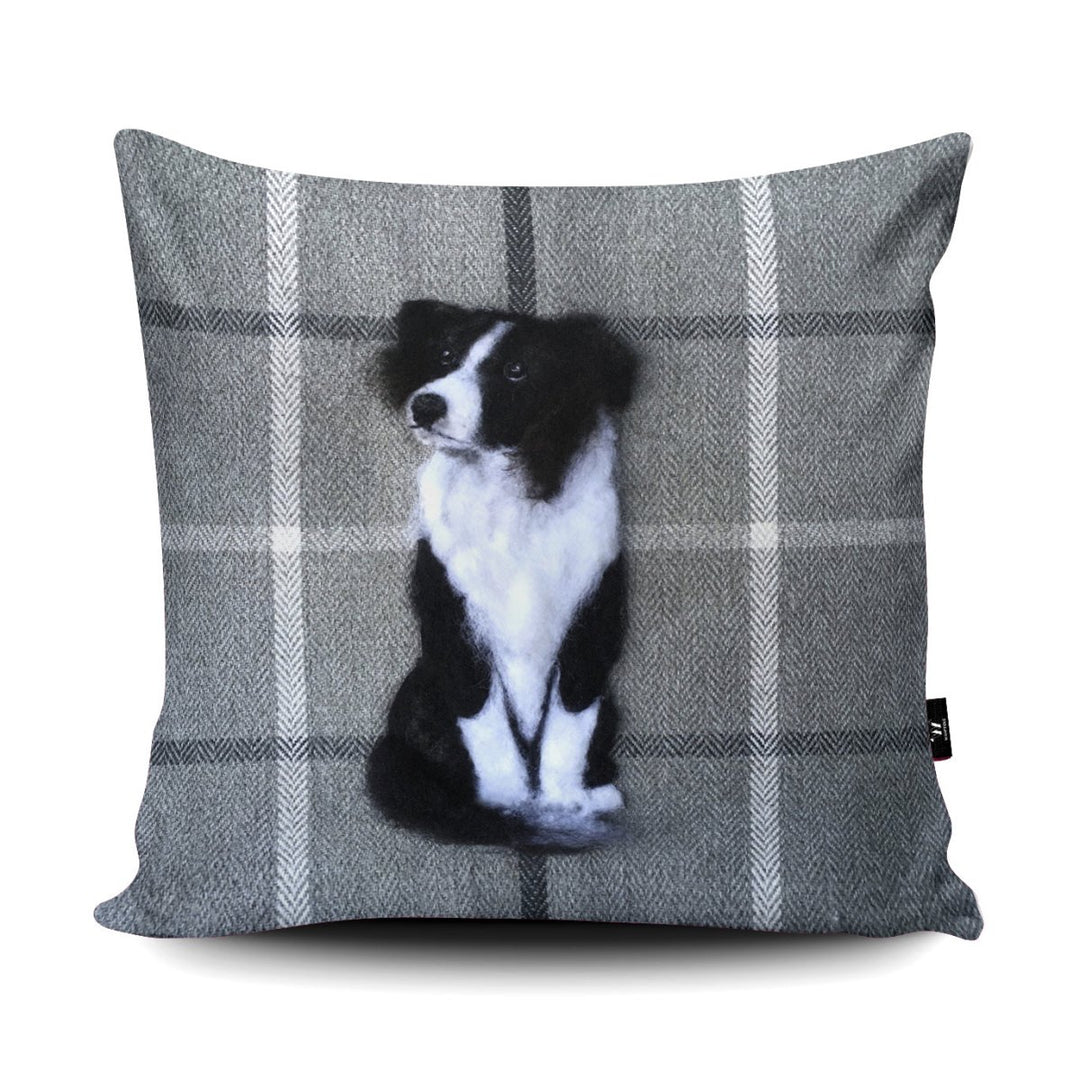 Border Collie Cushion - Sharon Salt - Wraptious