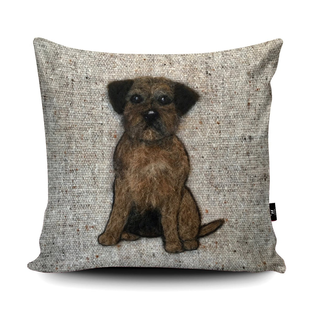 Border Terrier Cushion - Sharon Salt - Wraptious