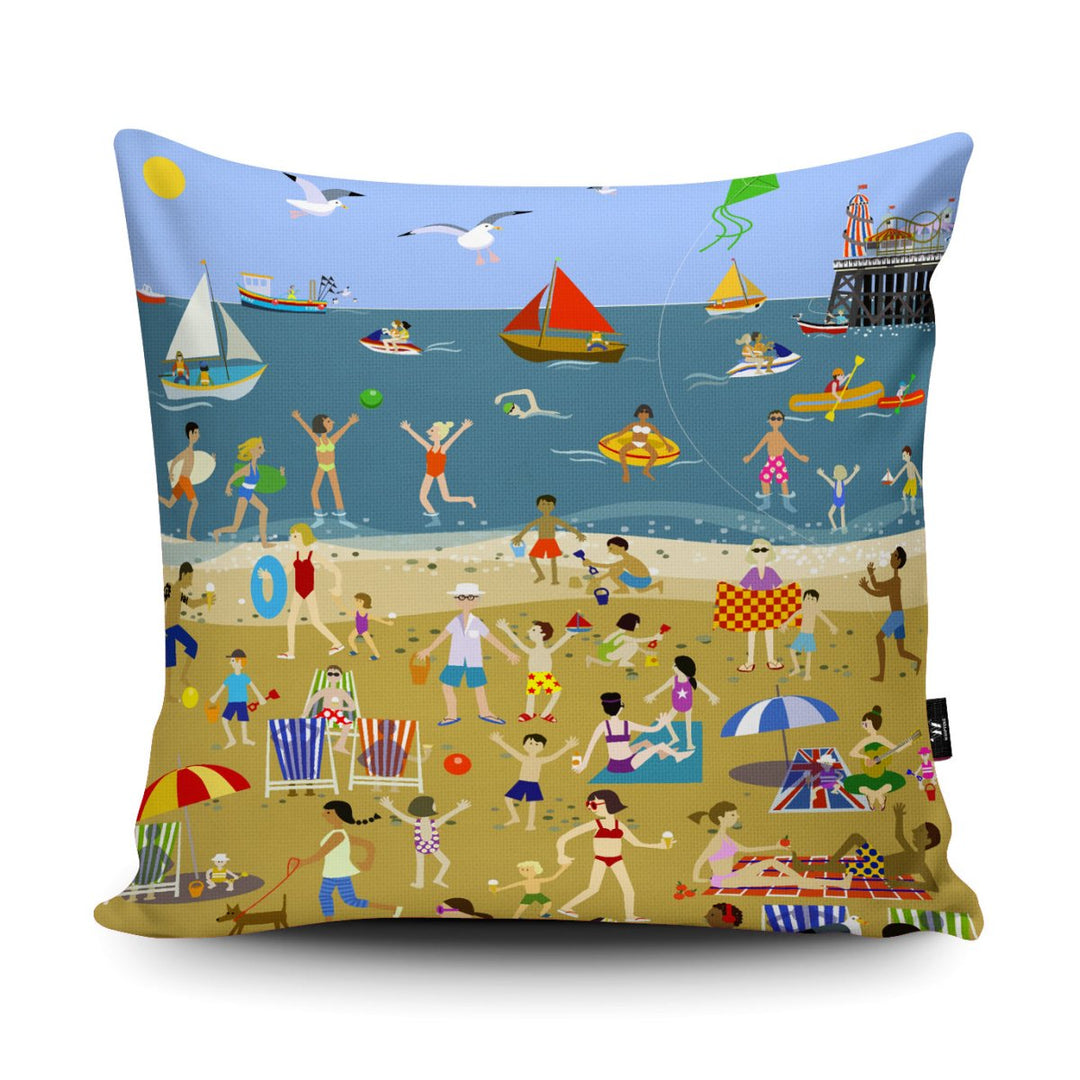 Brighton Beach Cushion - Erica Sturla - Wraptious