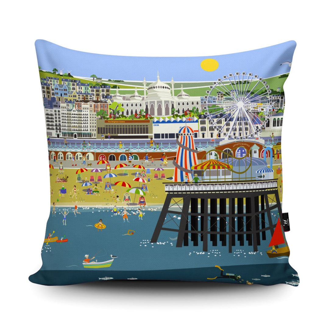 Brighton Landscape Cushion - Erica Sturla - Wraptious