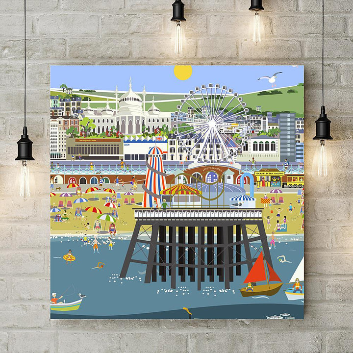 Brighton Landscape Deluxe Canvas - Erica Sturla - Wraptious